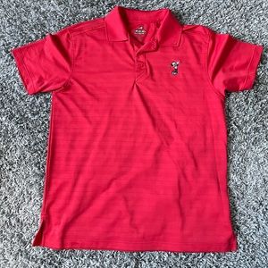 ⛳️ AHead Disney Mickey Mouse Golf Polo Shirt size small red